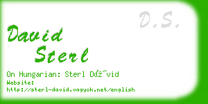 david sterl business card